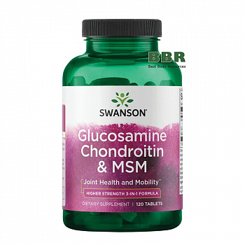 Glucosamine, Chondroitin & MSM Highest Strength 120 Tabs, Swanson
