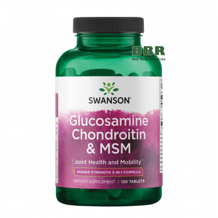 Glucosamine, Chondroitin & MSM Highest Strength 120 Tabs, Swanson