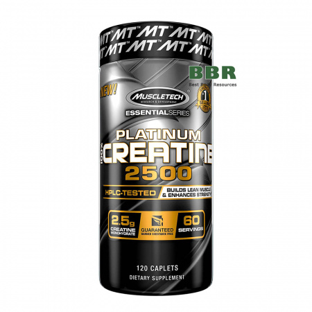 Platinum Creatine 2500 120 Tabs, MuscleTech