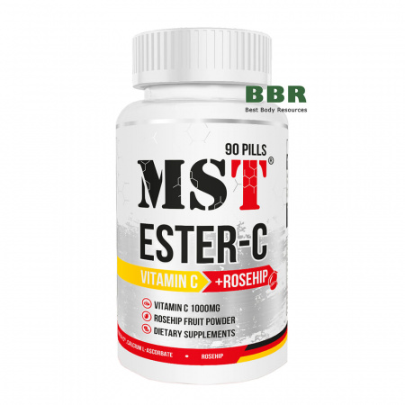 Ester-C Vitamin C 1000mg + Rosehip 90 Tabs, MST