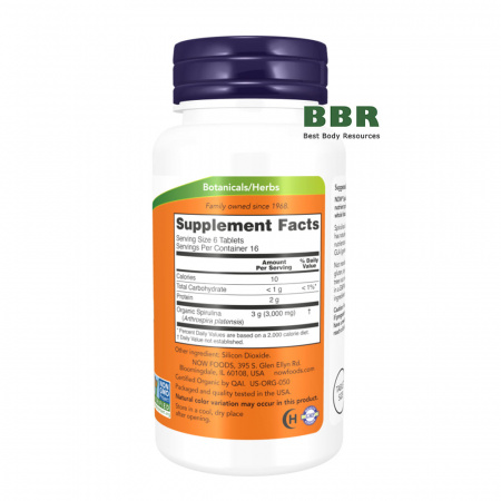 Spirulina 500mg 500 Tabs, NOW Foods