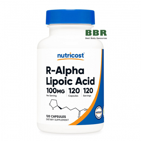 R-Alpha Lipoic Acid 100mg 120 Caps, Nutricost