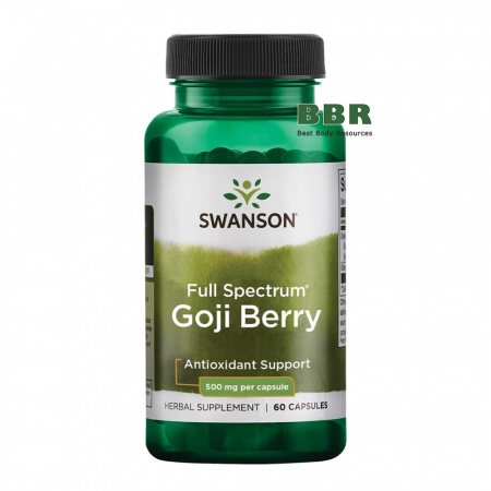 Full Spectrum Goji Berry 500mg 60 Caps, Swanson