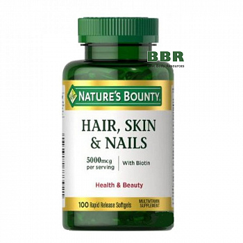 Hair, Skin & Nails 100 softgel, Natures Bounty