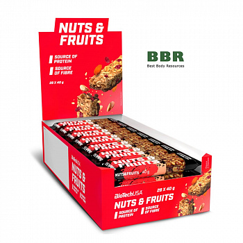 Nuts and Fruits Bar 40g, BioTechUSA