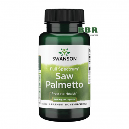 Full Spectrum Saw Palmetto 540mg 100 Veg Caps, Swanson