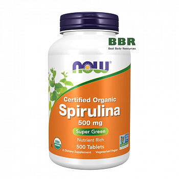 Spirulina 500mg 500 Tabs, NOW Foods