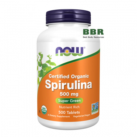 Spirulina 500mg 500 Tabs, NOW Foods