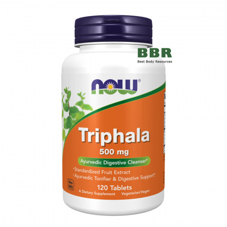 Triphala 500mg 120 Tabs, NOW Foods
