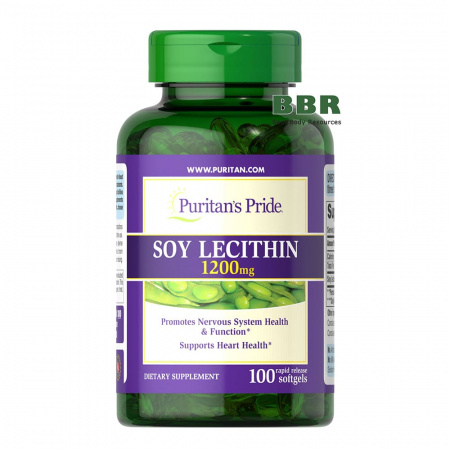 Soy Lecithin 1200mg 100 Softgels, Puritans Pride