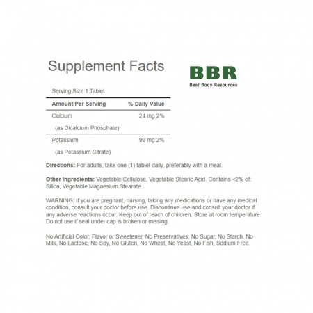 Potassium Citrate 99mg 100 Tabs, Puritans Pride