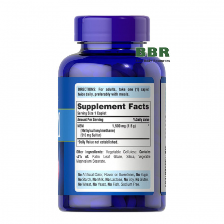 MSM 1500mg 120 Tabs, Puritans Pride