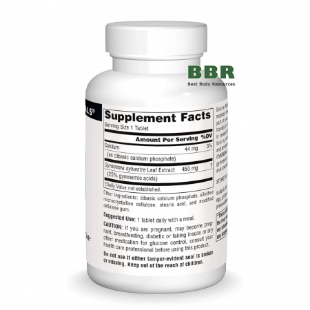 Gymnema Sylvestre 450mg 120 Tabs, Source Naturals