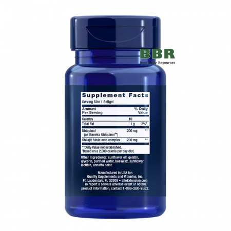 Super Ubiquinol CoQ10 200mg 30 Softgels, Life Extension
