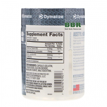 Acetyl L-Carnitine 90 Caps, Dymatize Nutrition