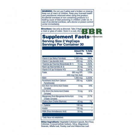 Hair Nutrients 60 Veg Caps, Solaray