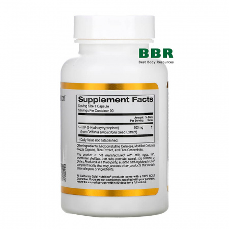 5-HTP 100mg 90 Veg Caps, California GOLD Nutrition