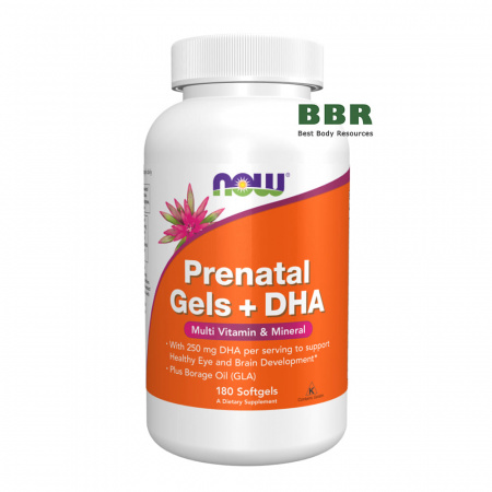 Prenatal Gels + DHA 180 Softgels, NOW Foods Prenatal Gels + DHA 180 Softgels, NOW Foods