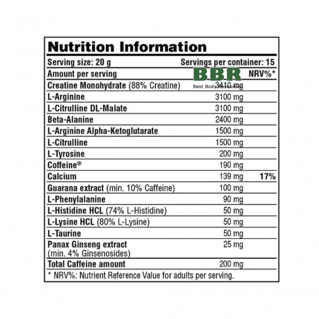 GChrome N.O. Pre-Workout 20g, Galvanize