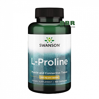 L-Proline 500mg 100 Caps, Swanson