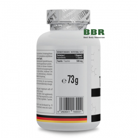 Taurine 500mg 120 Caps, MST