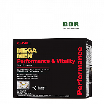 Mega Men Performance & Vitality Vitapak 30 Packs, GNC