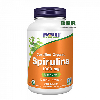 Spirulina 1000mg 240 Tabs, NOW Foods