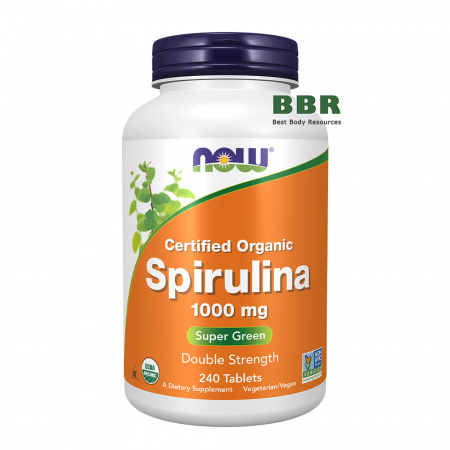 Spirulina 1000mg 240 Tabs, NOW Foods