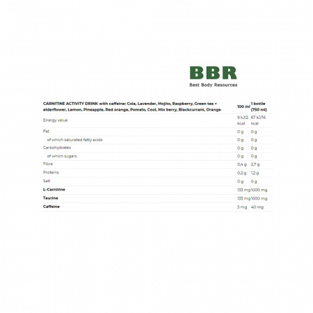 Carnitine Activity Drink 750ml, Nutrend