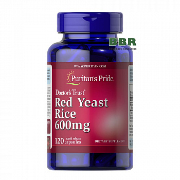 Red Yeast Rice 600mg 120 Caps, Puritans Pride