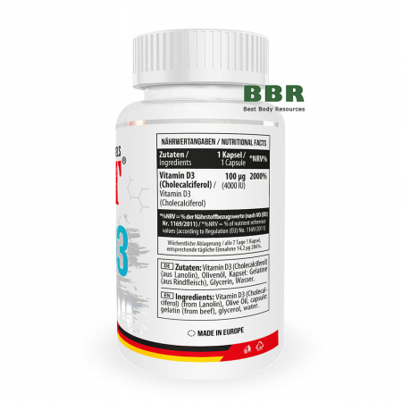 Vitamin D3 4000iu 120 Softgels, MST