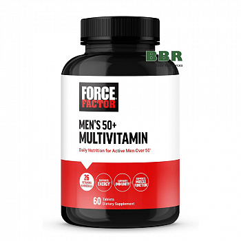 Mens 50 plus Multivitamin 60 Tabs, Force Factor