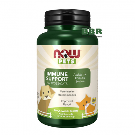 PETS Immune Support for Dogs/Cats 90 Tabs, NOW Foods
