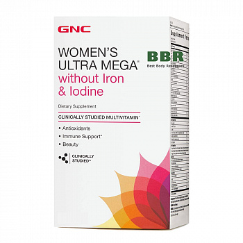Womens Ultra Mega without Iron & Iodine 90caps, GNC