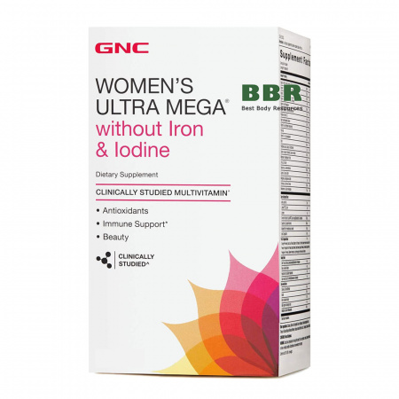 Womens Ultra Mega without Iron & Iodine 90caps, GNC