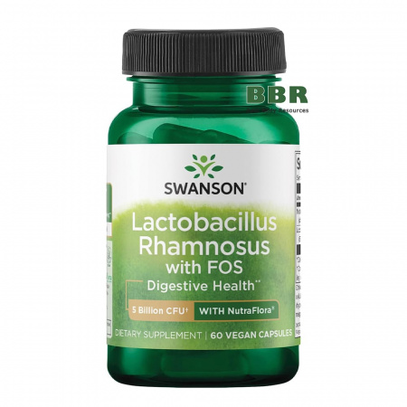 Lactobacillus Rhamnonus with FOS 5 Billion 60 Veg Caps, Swanson