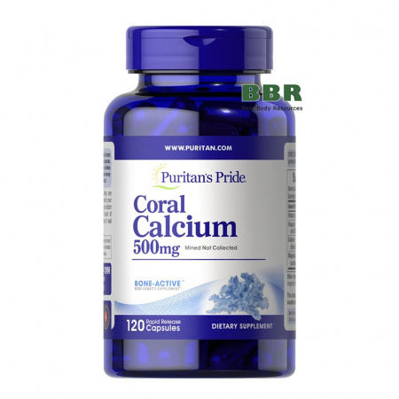 Coral Calcium 500mg 120 Caps, Puritans Pride