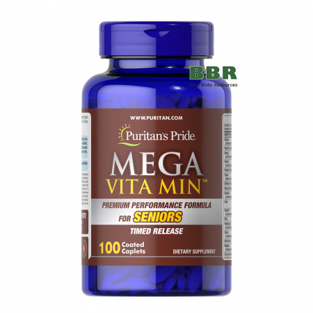 Mega Vita-Min Multivitamins for Seniors 100 Tabs, Puritans Pride