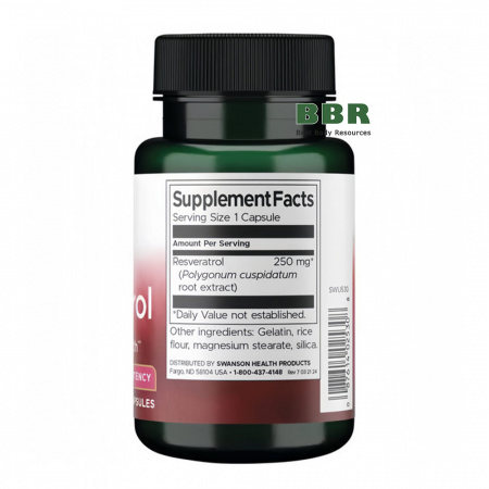 Resveratrol 250mg 30 Caps, Swanson