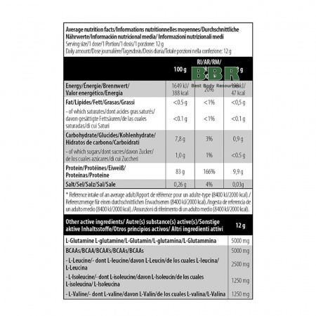BCAA + Glutamine Zero 480g, BioTechUSA BCAA + Glutamine Zero 480g, BioTechUSA