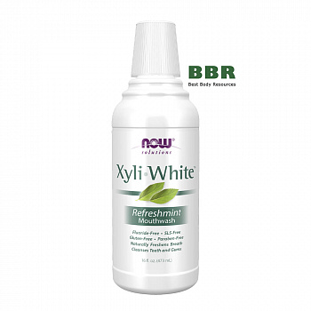 Ополаскиватель для рта XyliWhite Refreshmint Mouthwash 473ml, NOW Foods