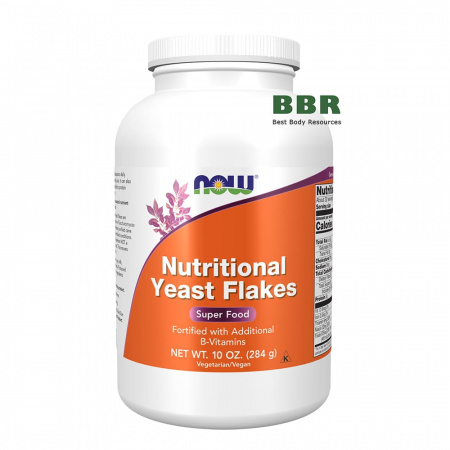 Nutritional Yeast Flakes 284g, NOW Foods