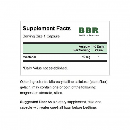 Triple Strength Melatonin 10mg 60 Caps, Swanson