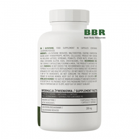 Glutathione 200mg 90 Caps, OstroVit