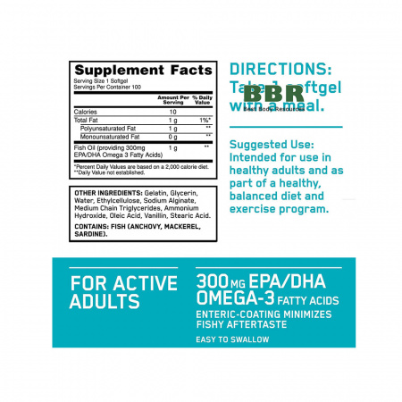 Fish Oil 100 Softgels, Optimum Nutrition Fish Oil 100 Softgels, Optimum Nutrition