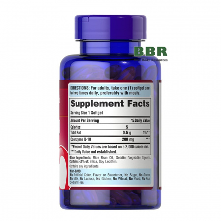 CoQ10 200mg 120 Softgels, Puritans Pride CoQ10 200mg 120 Softgels, Puritans Pride