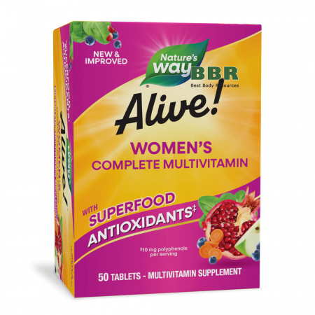 Alive Women's Complete Multivitamin 50 Tabs, Nature's Way Alive Women's Complete Multivitamin 50 Tabs, Nature's Way