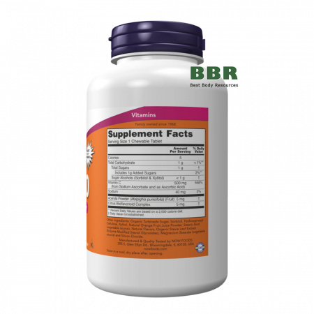 Vitamin C-500 100 Tabs, NOW Foods