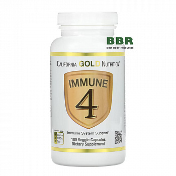 Immune 4 180 Veg Caps, California GOLD Nutrition