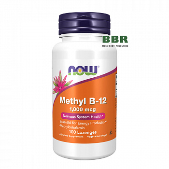 Chewable Methyl B-12 1000mcg 100 Tabs, NOW Foods